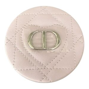 NIB Dior Pink Quilted Compact Mirror With Silver Logo